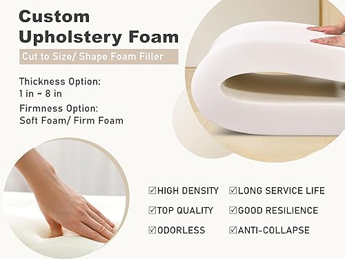 Miniatura 3 de Sincere - Cojines de asiento de sofá engrosados, funda extraíble incluida, cojín de espuma de memoria para interiores y patios para rehabilitación