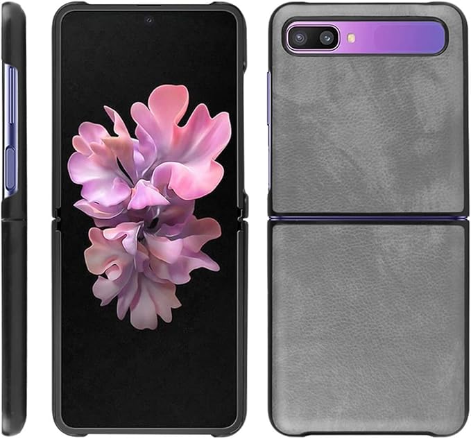 Hualubro Samsung Galaxy Z Flip Case Retro Pu Leather Ultra Slim Shockproof Back Bumper Protective Case Cover For Samsung Galaxy Z Flip Phone Case Grey Amazon Co Uk Electronics Photo