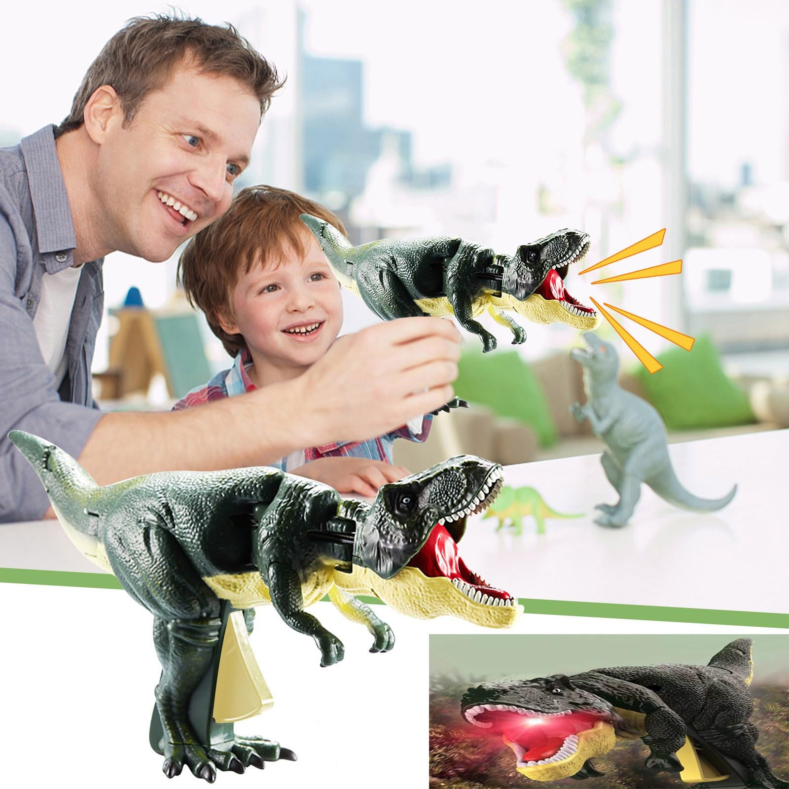 ト*店様 Tyrannosaurus Rex フィギュア 電子音声付き Amazon.co.jp: トリガー T-Rex おもちゃ - 押すと轟音が鳴る効果