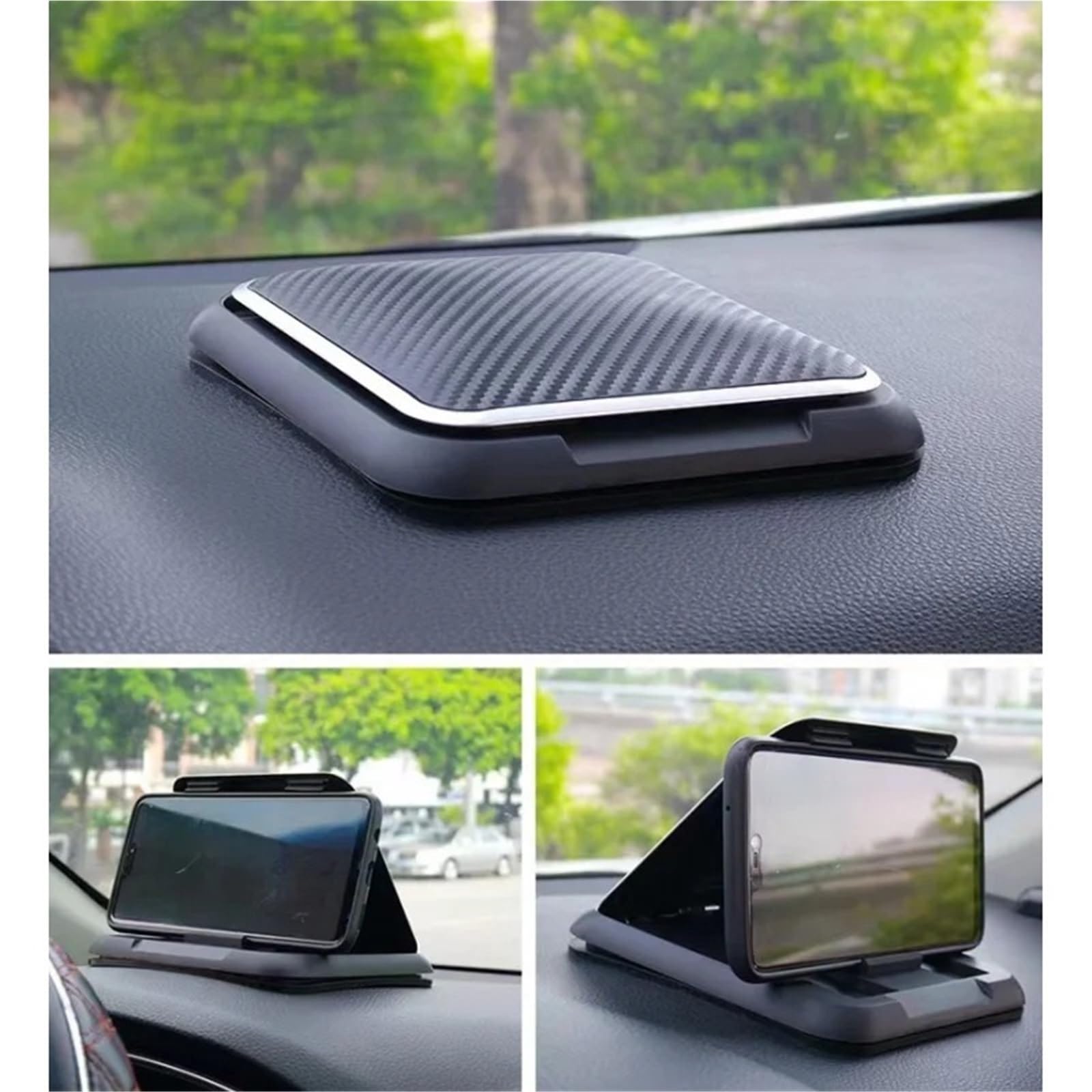 Accesorios Coche Soporte Movil Coche Supporto per Telefono da Auto per Vari cruscotti Supporto per Telefono da scrivania Antiscivolo Compatibile con Smartphone