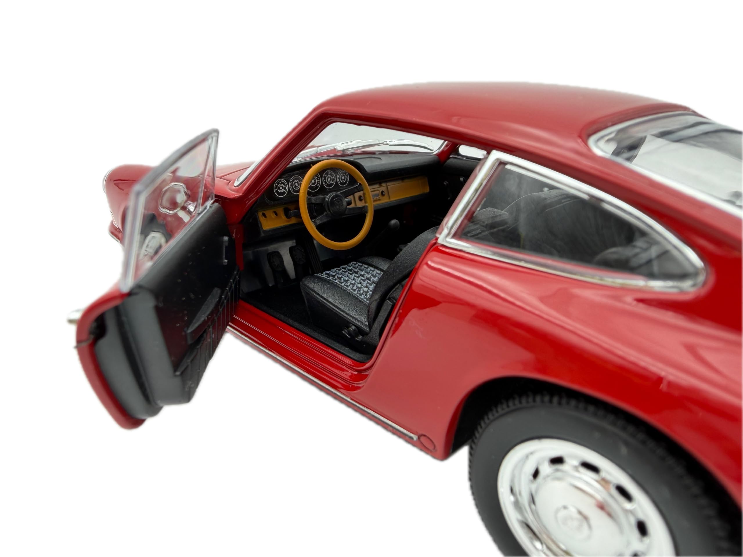 Porsche 911 Modellauto 1:24, rot - Detailgetreues Sammlermodell I GT Marketing I Miniatur Fahrzeug (Museum Edition)