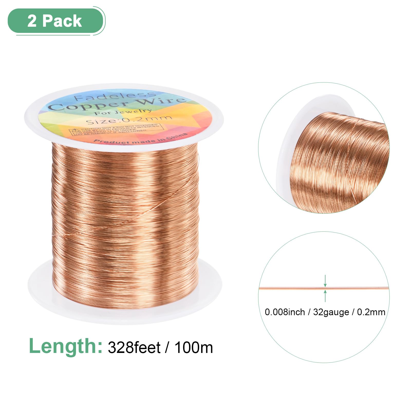 M METERXITY 2-Rolls 0.2mm Jewelry Wire - Image 3