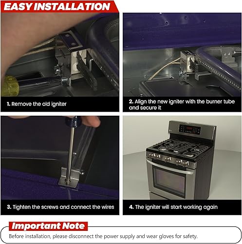 Miniatura 7 de Puxyblue Gama de gas Encendedor de horno Encendedor MEE61841401 MEE61841403 MEE63084901 para modelos selectos de piscina de hidromasaje LG Ken-more