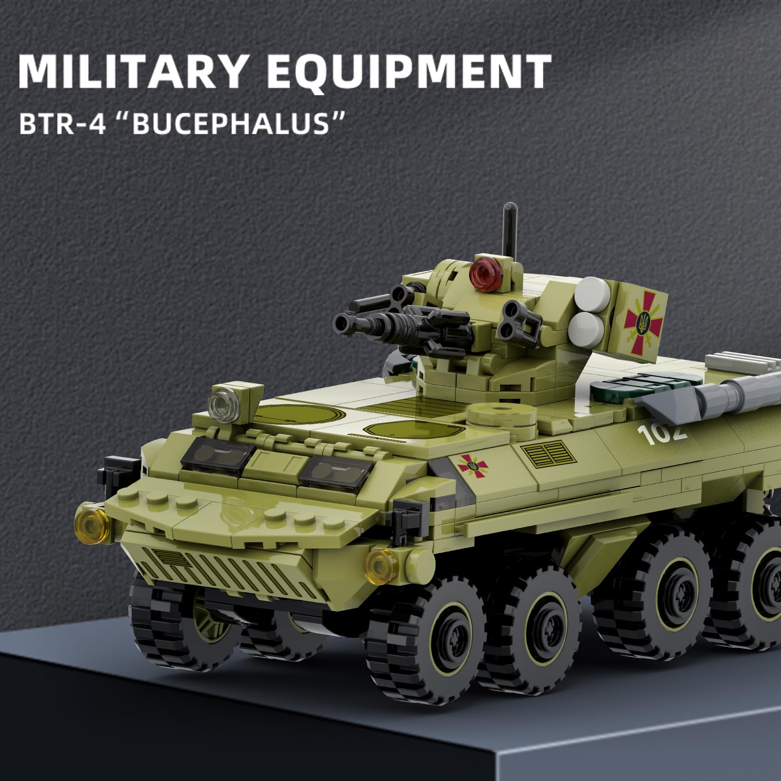 MEIEST Military Vehicle Building Blocks Sets,Armored Model Brick Set Highly Detailed Set for Military Enthusiast Teens and Adults (BTR-4 "BUCEPHALUS) - Image 2