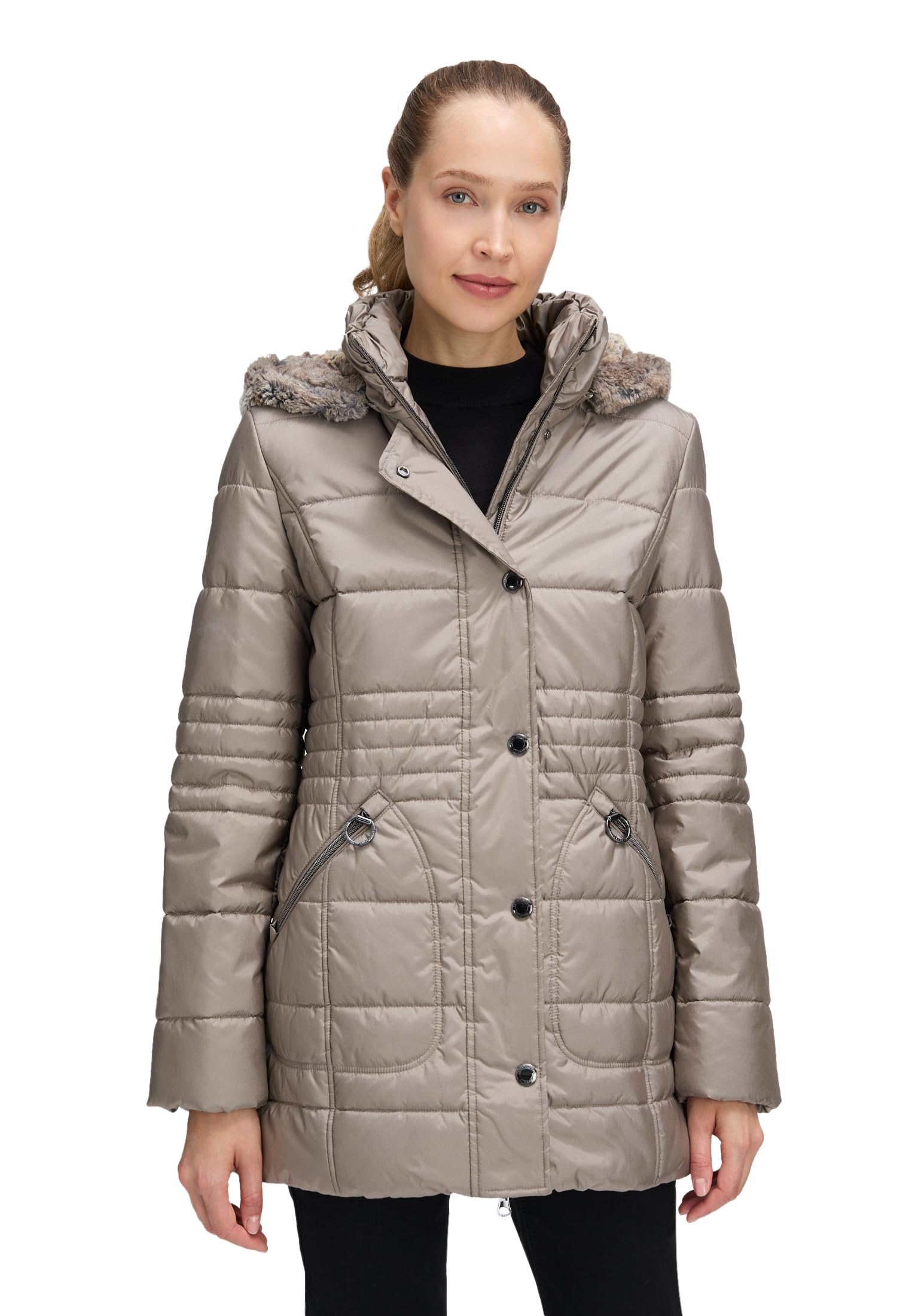 Betty Barclay Damen Outdoorjacke mit Abnehmbarer Kapuze