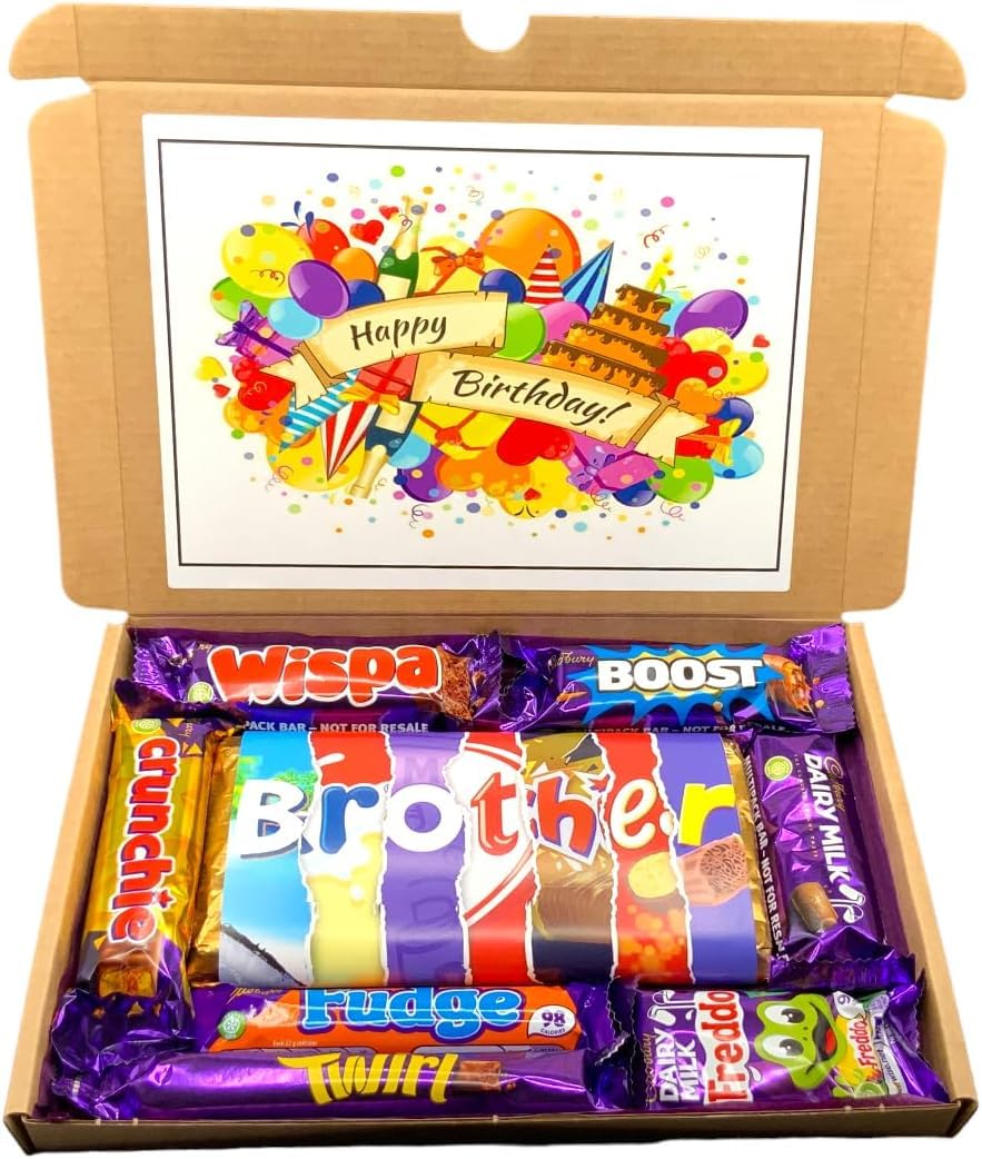 Chocolate Hamper Gift, Present For Brother, Birthday Chocolate - Christmas Hamper - Thank You - Halloween Gifts - Letter Box Hamper