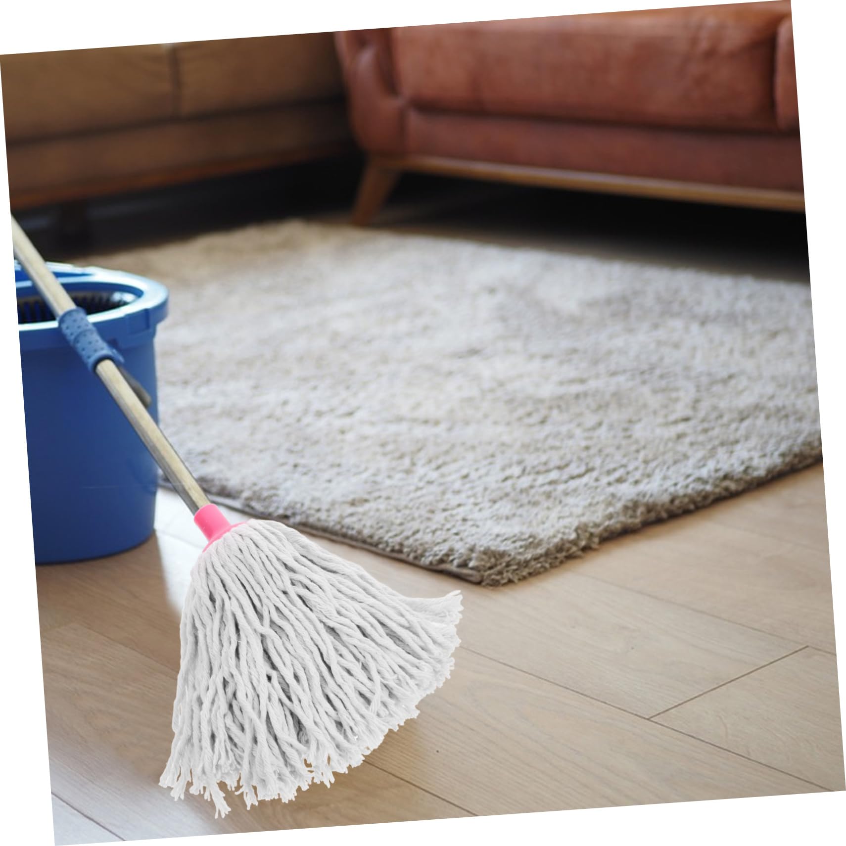 MUCKLILY Replacement Mop Heads 2-Pack for Sponge Mop Tile Cleaning Household Mop Refill Commercial Mop Head