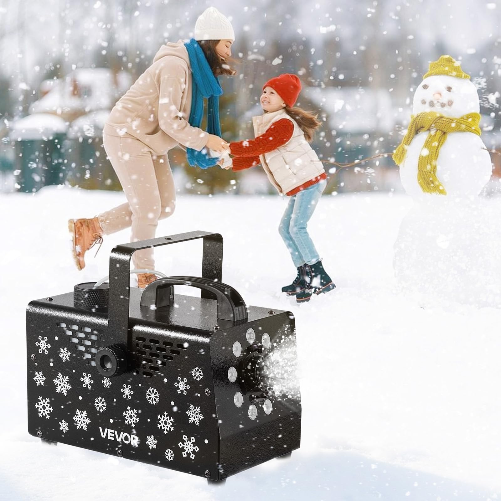VEVOR Schneemaschine, 900-W-Schneekanone, Kunstschneeerzeuger, Schneeflockenmaschine, Kunstschneeflockenmaschine für den Innen- & Außenbereich für Feiertage, DJ-Partys, Weihnachtsdekoration