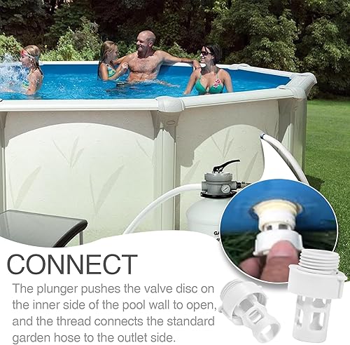 Miniatura 4 de ATEN Manguera de jardín Conector de tapón de drenaje de agua, paquete de 2 piezas de repuesto para adaptador de drenaje de manguera de piscina