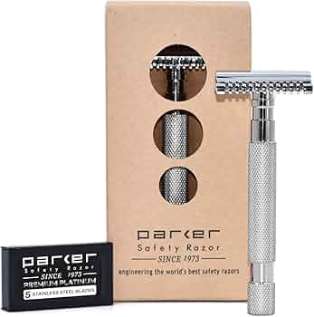 Amazon.co.jp: Parker Safety Razor 68Sステンレス鋼製ハンドル