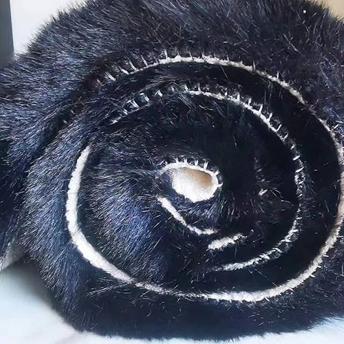 Miniatura 7 de Ghouse Alfombra Suave de Piel de Oveja Sintética 4x6 pies Negro Alfombras Esponjosas para Mesita de Noche Alfombra de Felpa Shag Alfombra de