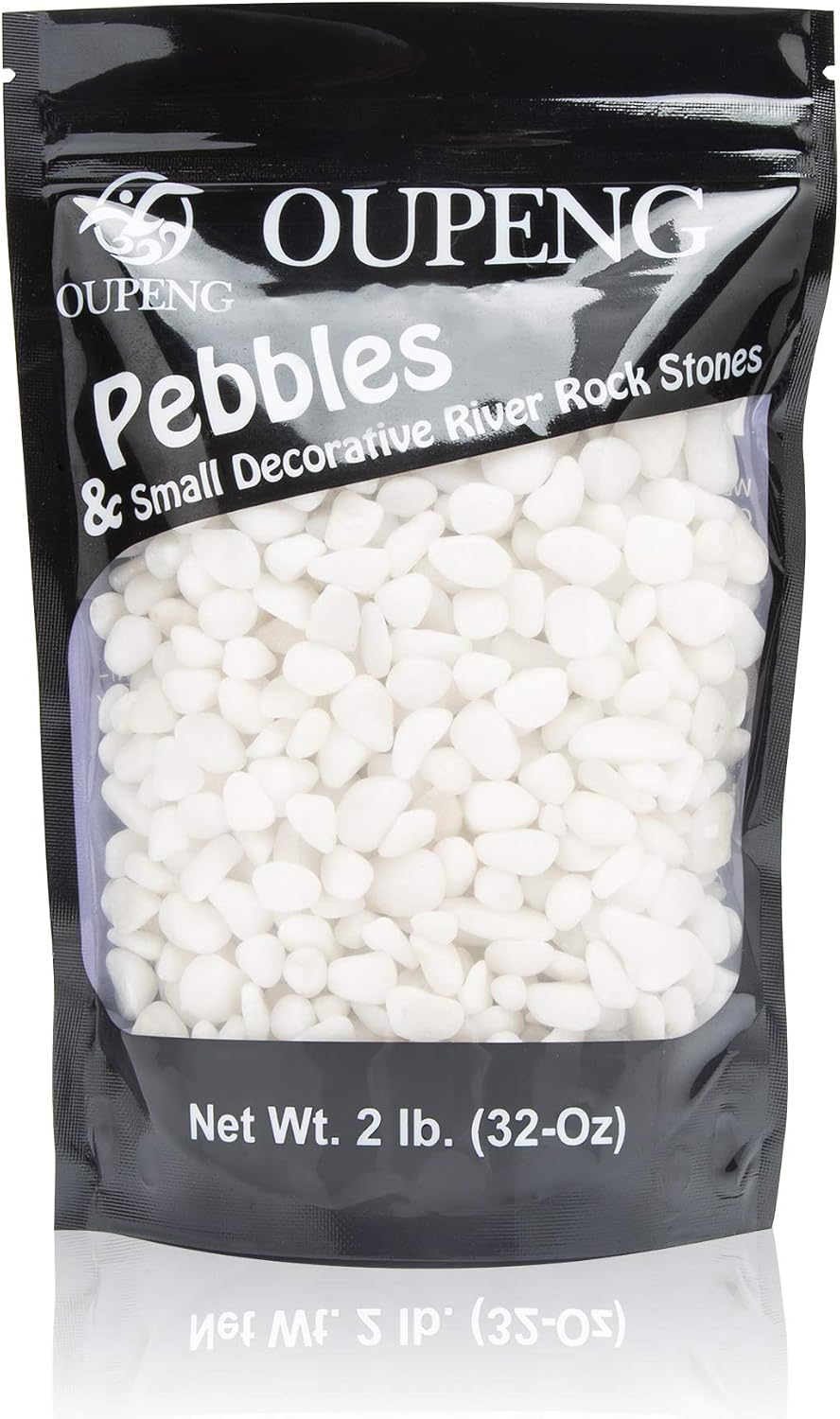 OUPENG Aquarium Gravel River Rock - Natural Polished Decorative Gravel, Small Decorative Pebbles, White Stones,for Aquariums,…