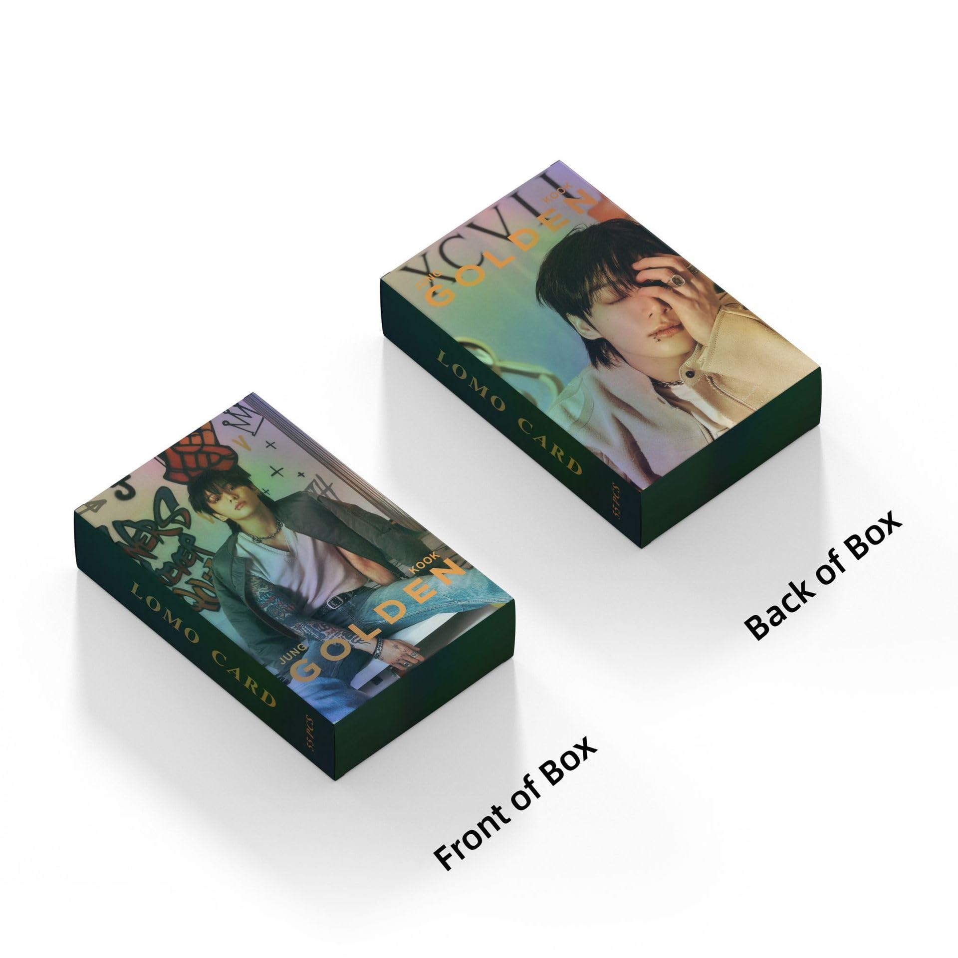 SCISSH 55 peças JungKook Álbum Dourado Mini Cartão Jungkook