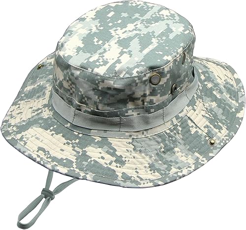 Sombrero de camuflaje Boonie para hombres y mujeres, sombreros tácticos militares de ala ancha, UPF50+ gorra de sol de la selva para pesca, caza, disponible en Yaxa Peru