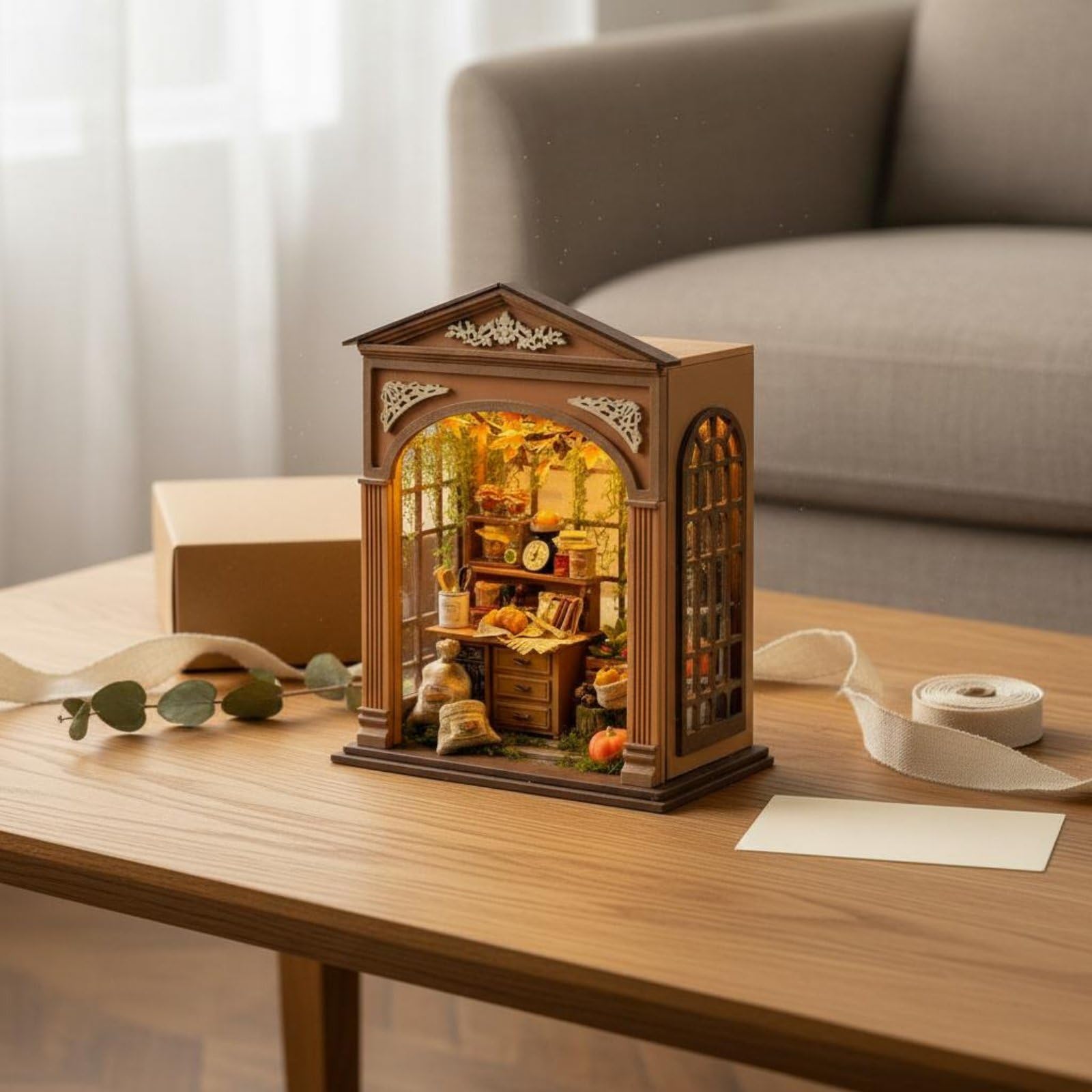 Jiuvaso Modellino Casa in Miniatura Kit Fai da Miniatura Stanza Mini Casa Artigianale Progetto Rilassante con Assemblaggio Manuale Adatto a Adulti Pazienti Hobbisti Decorazione