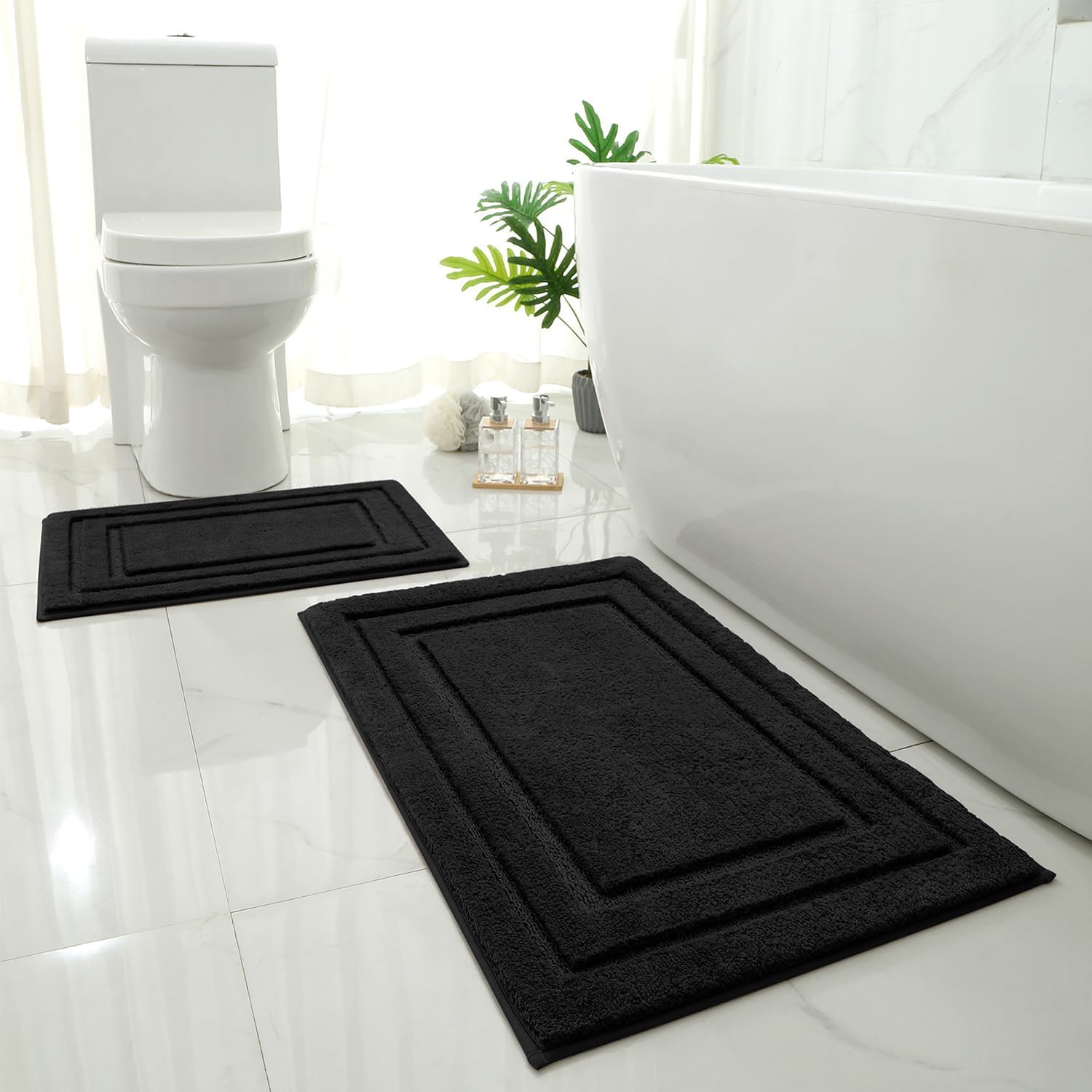 SRHandloom Microfiber Shower Mat Bath Rug Bathroom Carpet (40 * 60 CM, Black) (B0CX99YZKW) Amazon Price History, Amazon Price Tracker