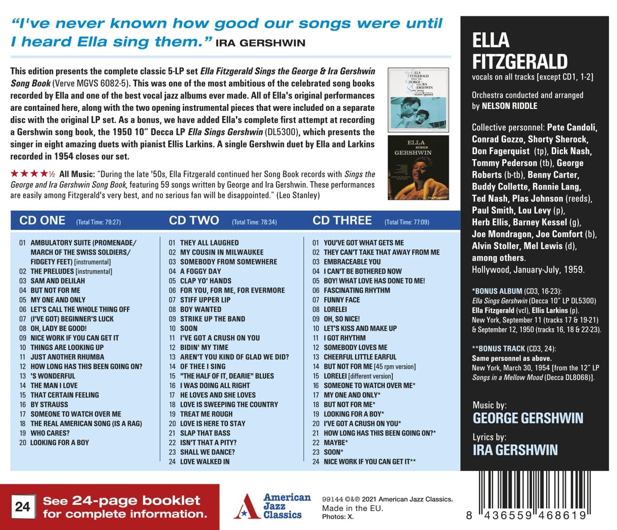 Sings The George & Ira Gershwin Song Book (Box