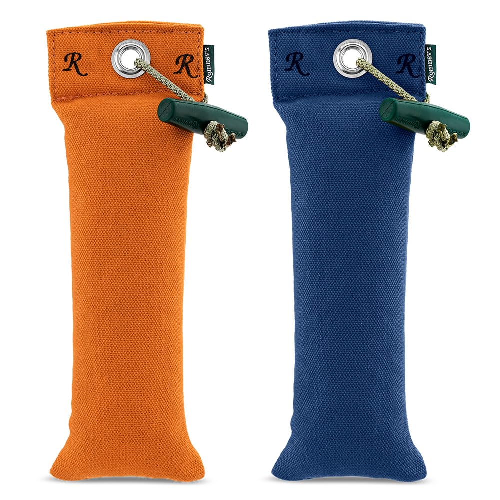 Romneys Junior Dummy Jouet flottant pour l'entraînement du chien et du rapport, 250 g, orange et bleu