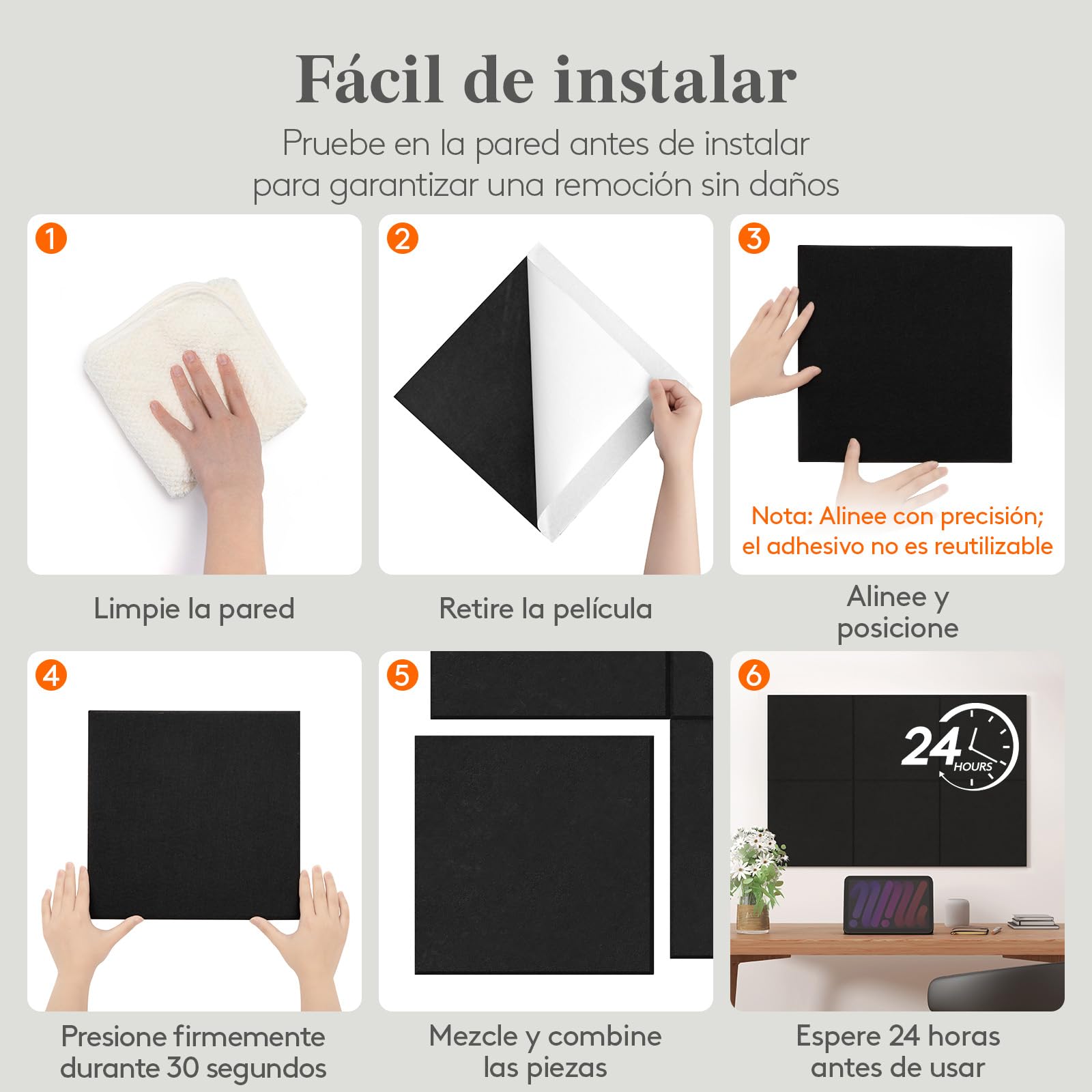 Lifewit Gran Tablero de Corcho Adhesivo 120x90 cm 12 Paquetes con 50 Pines