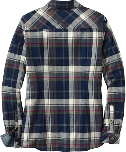 Miniatura 3 de Legendary Whitetails - Camisa de manga larga de franela a cuadros con botones para mujer, 100% algodón