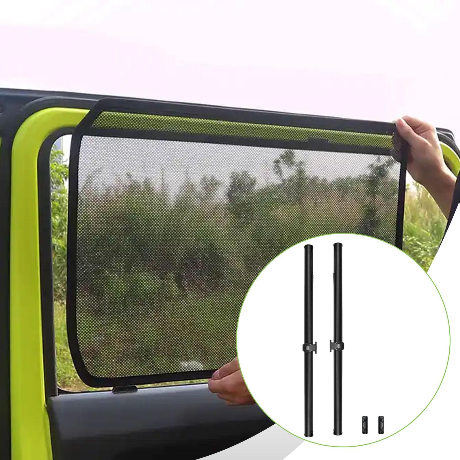 2 Pièces Pare-Soleil de Fenêtre de Voiture Store Enrouleur Cache de Fenêtre pour Double Protection Solaire et D'Intimité Adapté Au Modèle JB74
