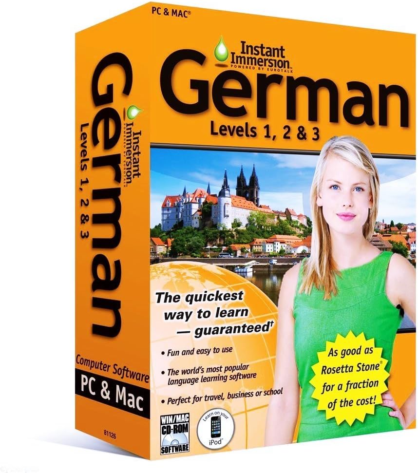 Learn How To Speak German With Instant Immersion Levels 1-3 Retail Box Unknown Binding