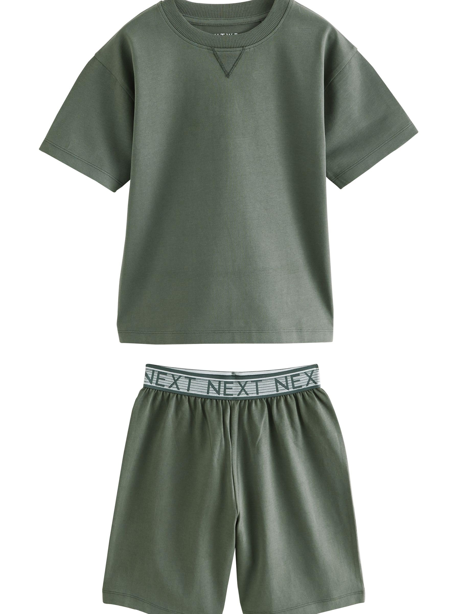 NEXT Jungen 2er-Pack Kurze Schlafanzüge aus 100% Baumwolle