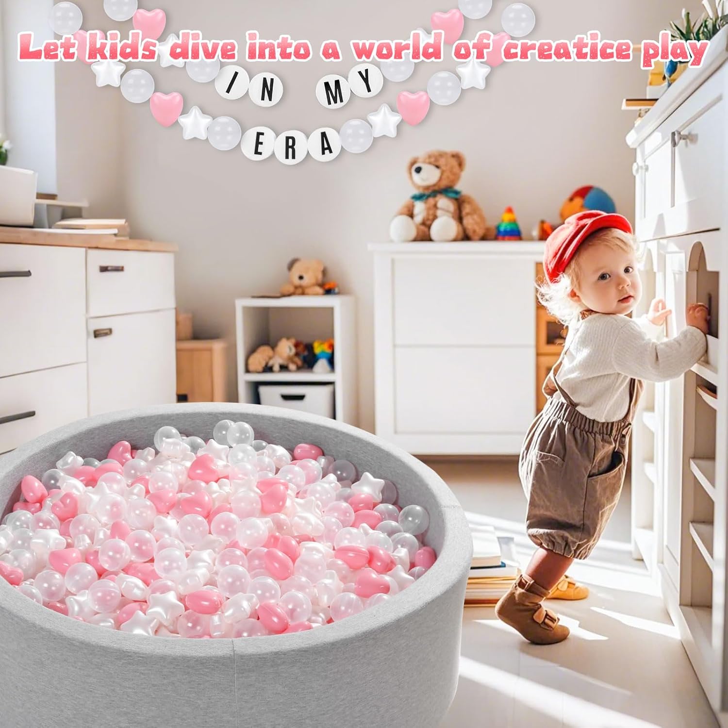 Ball Pit Balls 100 200 500 Plastic Balls for Toddlers Phthalate Free BPA Free Non-Toxic Crush Proof Balls Play Toys Pool Balls for Kids Ball Pit/Kiddie Pool/Playpen