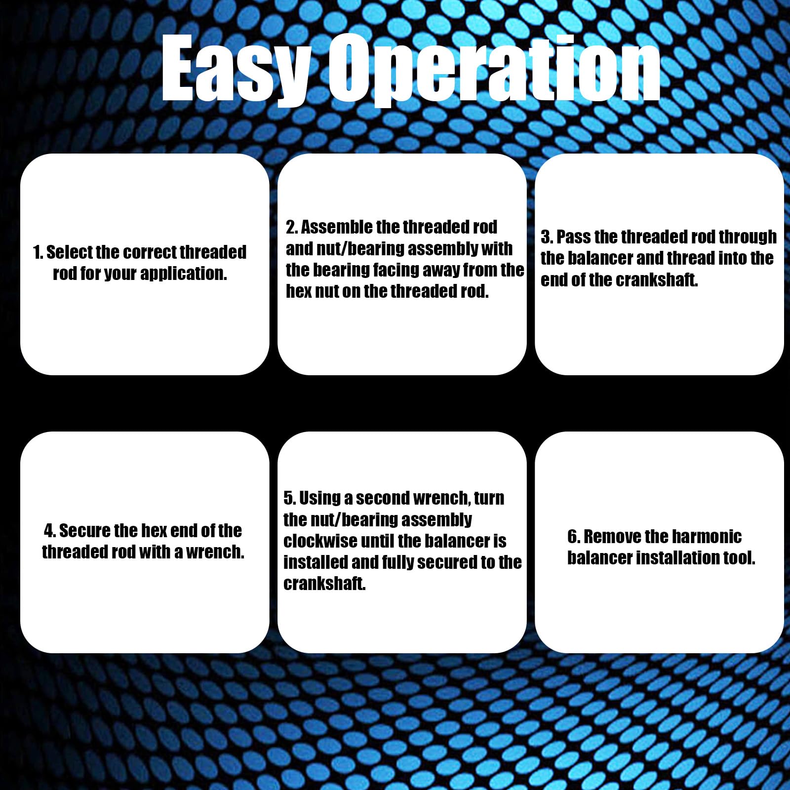 5pcs Long Reach Crank Pulley Underdrive Pulley Damper Installation Tool - View #3