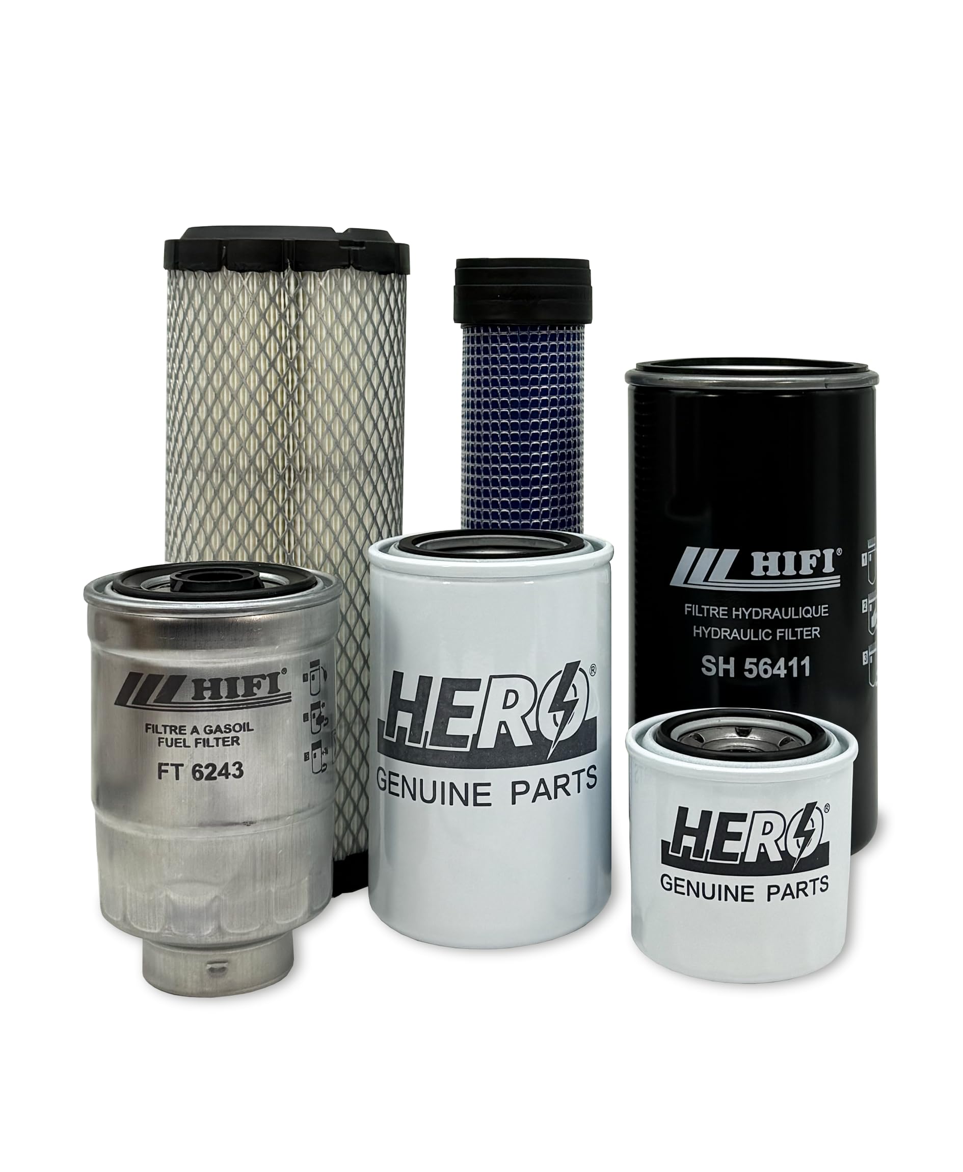 HERO Maintenance Filter Kit For New Holland Boomer 50 Compact Tractor Filters Compatible With OEM MT40007575 MT40049447 MT40006977 MT40006997