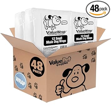 ValueWrap Male Dog Wraps, 2-Tab Small, 48 Count