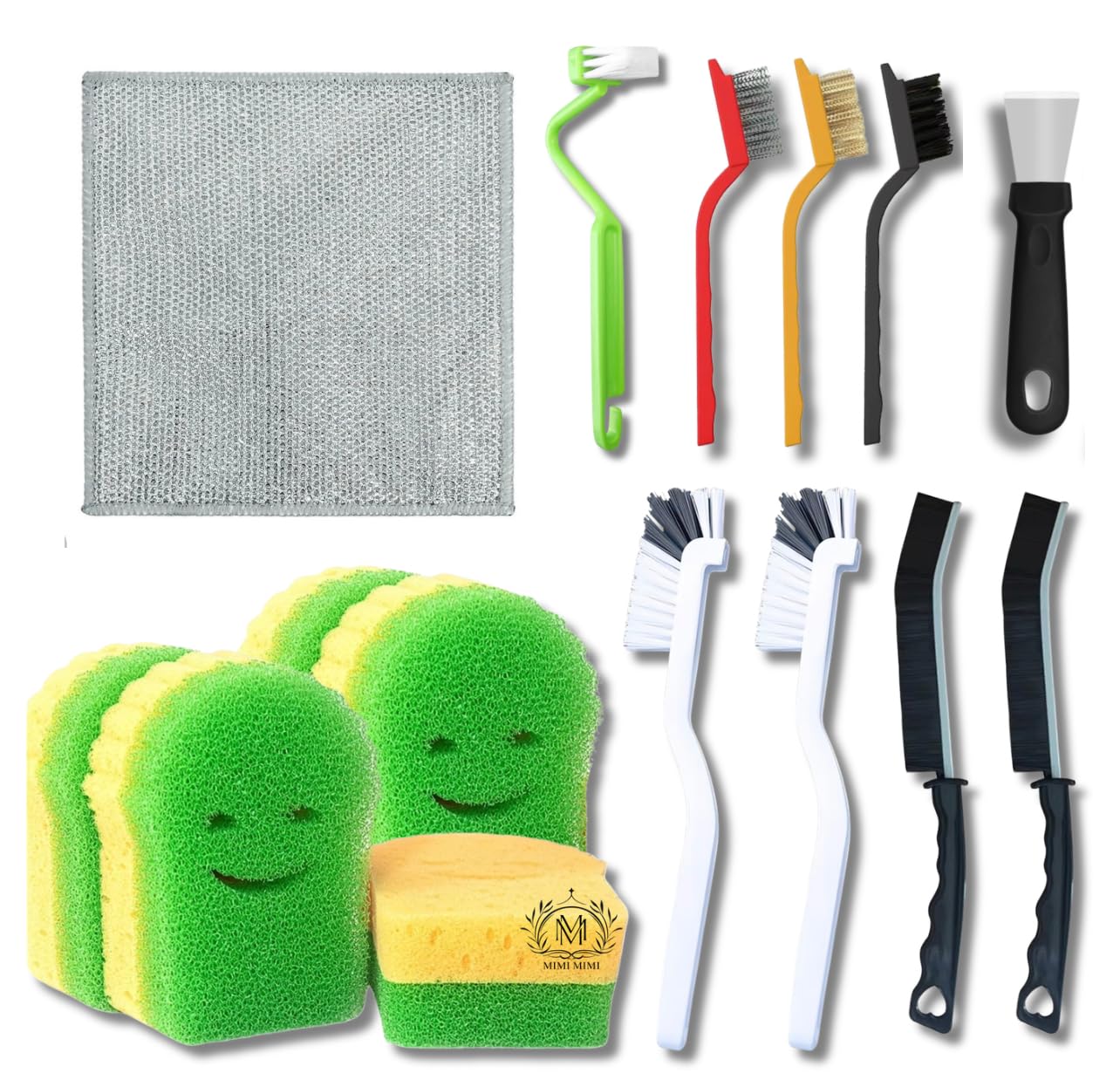 Éponges à récurer et brosses pour nettoyer les recoins sans rayer
