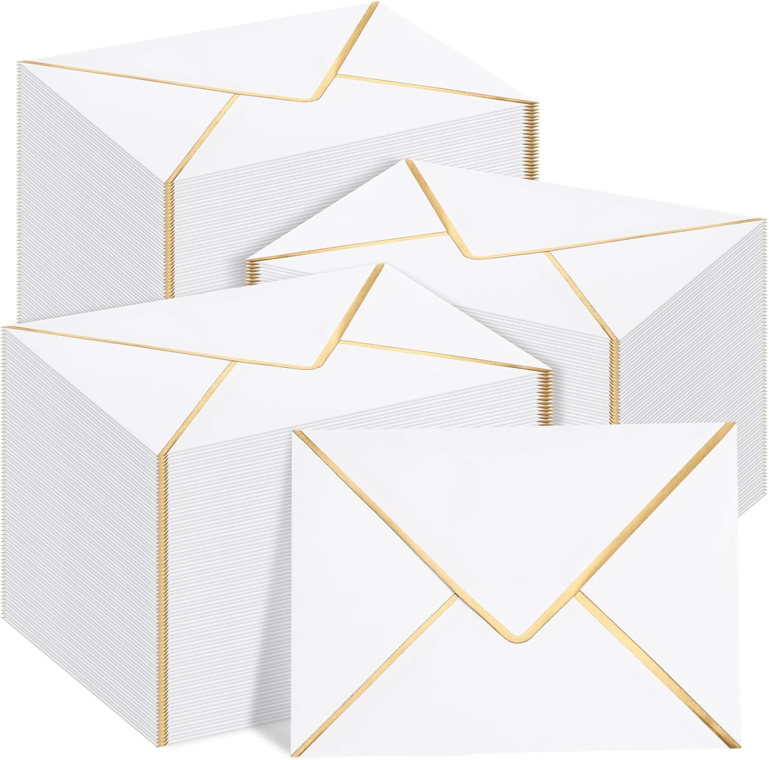 400 Pcs White Wedding Envelope 5x7 Bulk for Invitation V