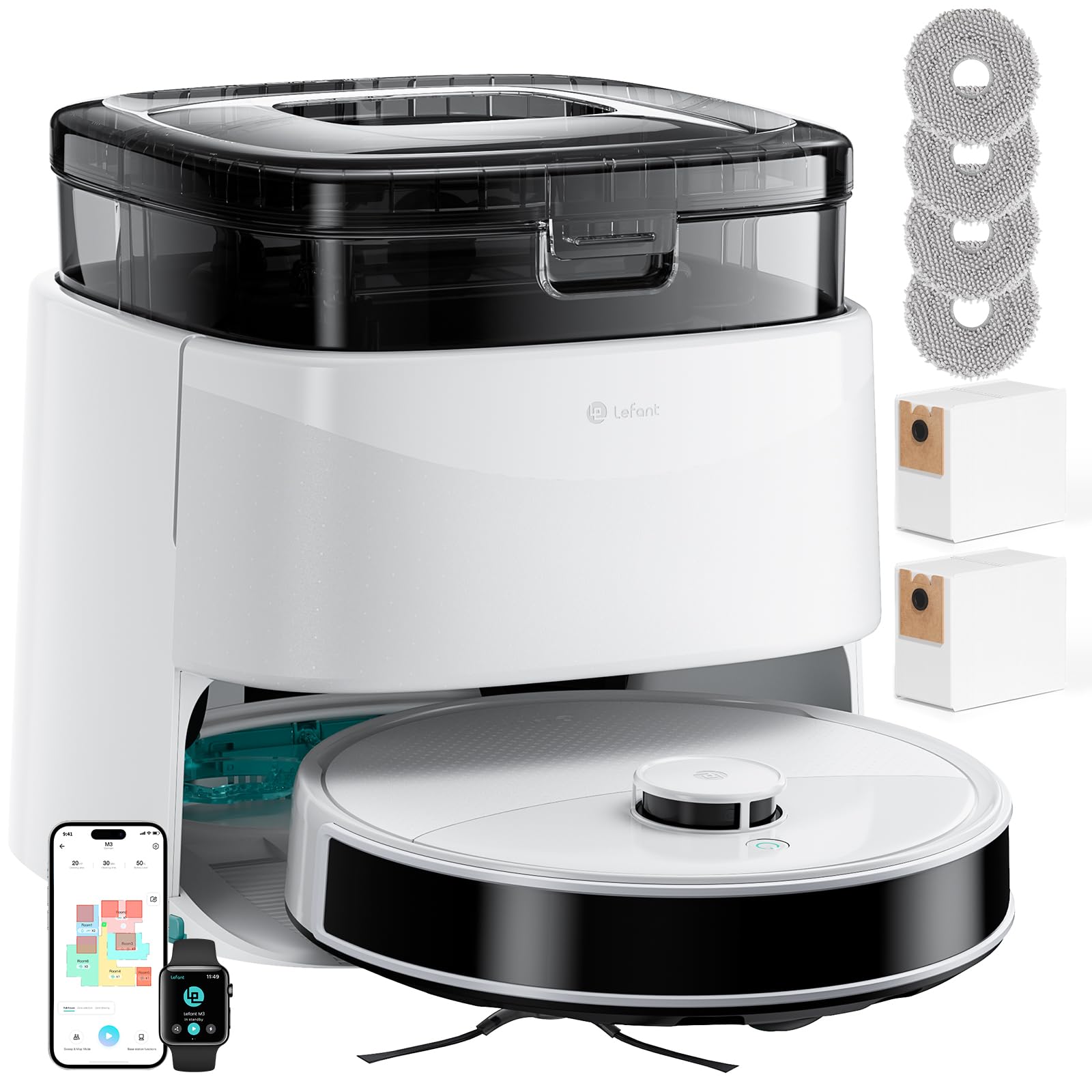 LEFANT Robot Aspirador y Fregasuelos M210 N5