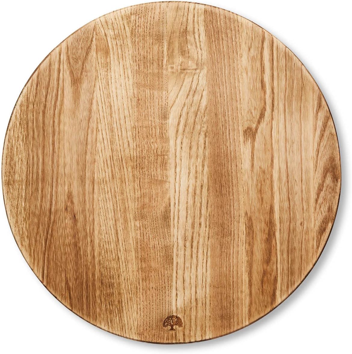 Barbary & Oak, BO847026 Hoxton Vintage Round Chopping Board, Suitable for Food Preparation and Serving, Ash Wood