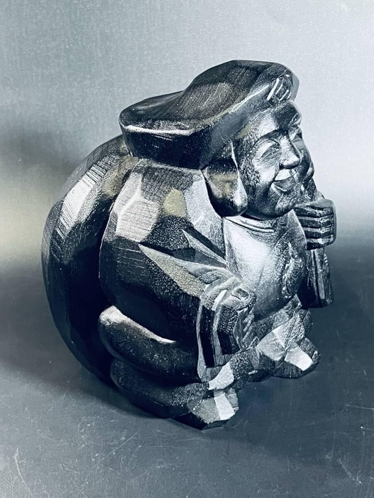 Amazon.co.jp: 今村宗圓 名作 一刀彫り 木彫り 大黒天様 七福神 縁起物