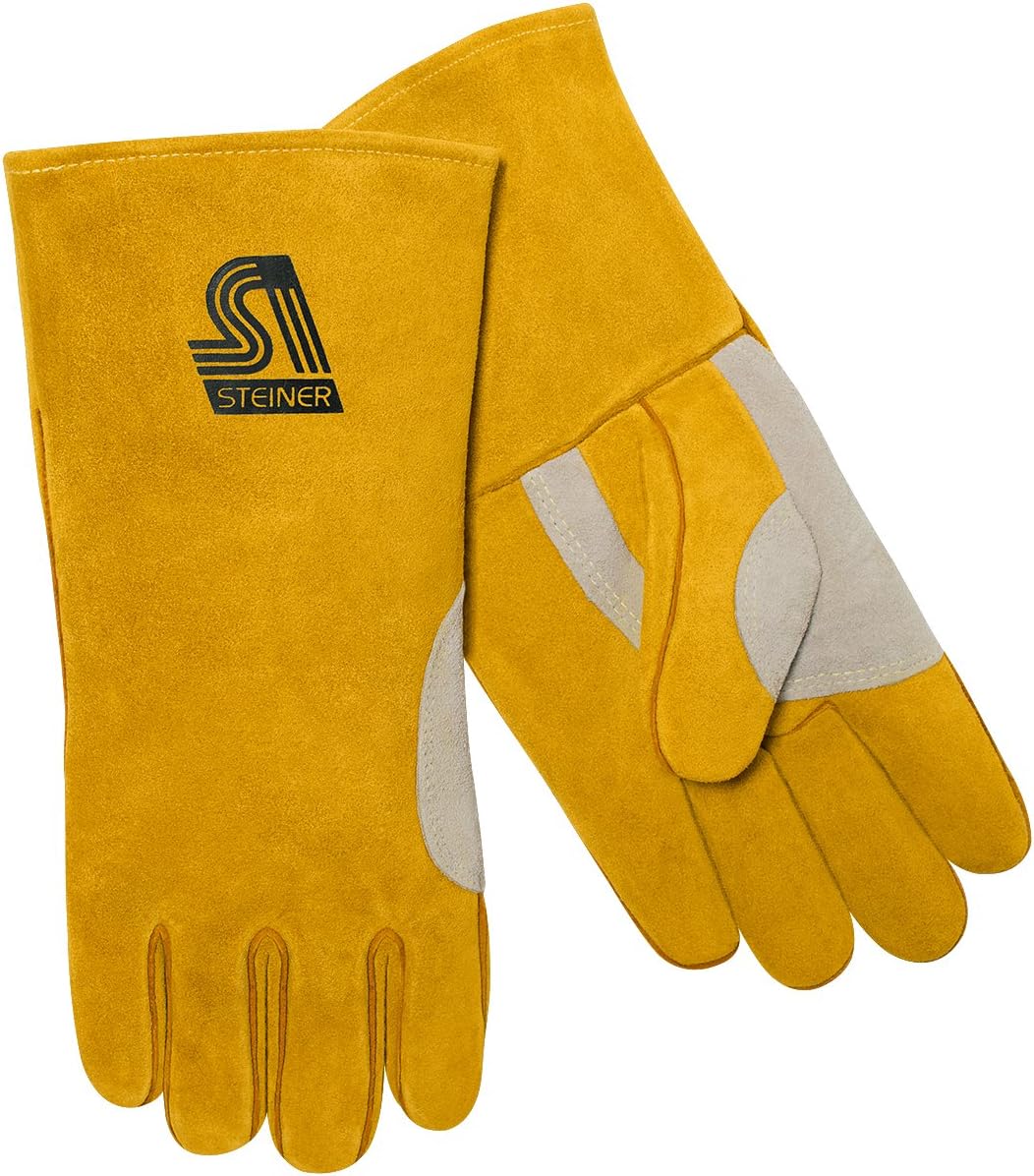 Welding Gloves, Stick, Ergonomic Offset, PR