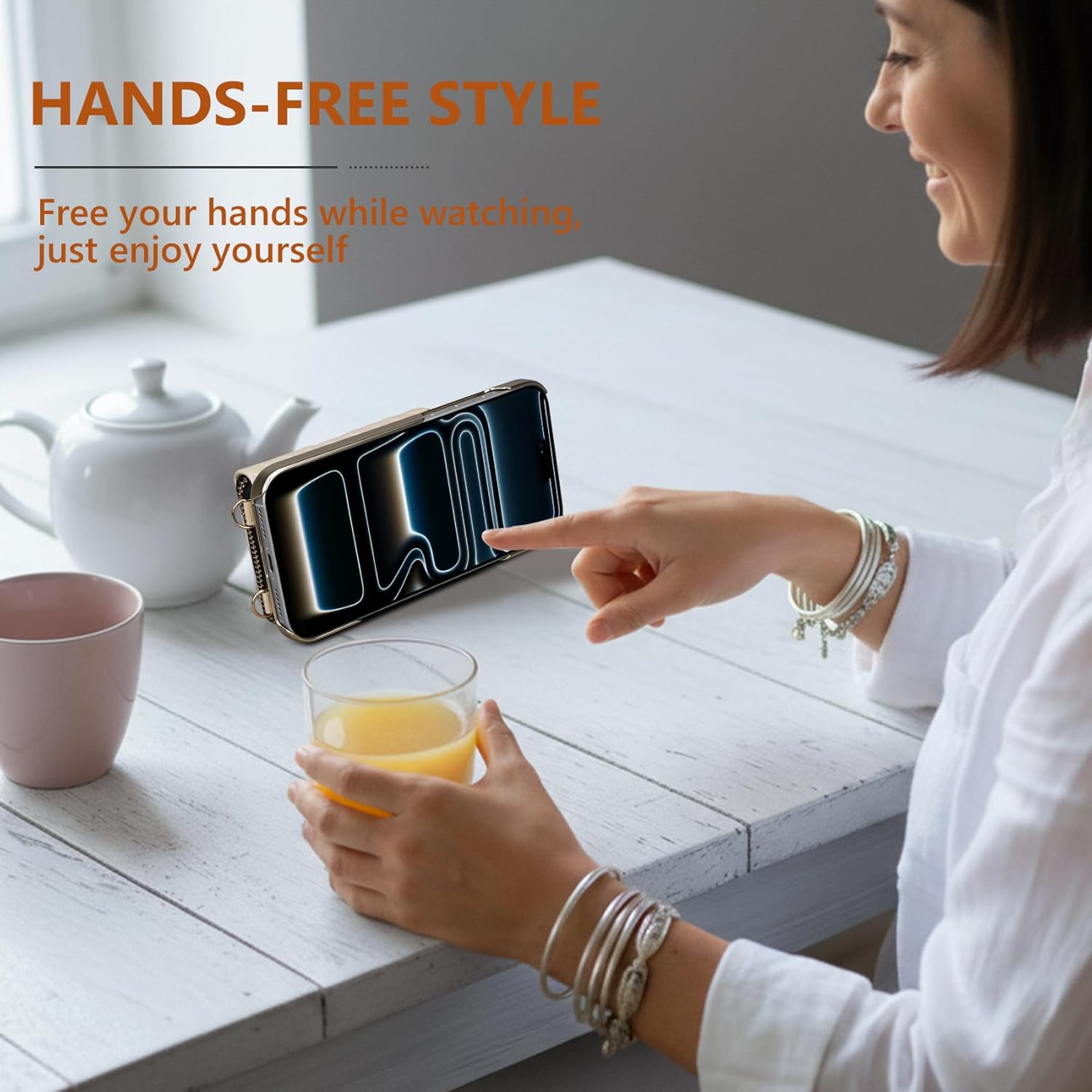 Keallce Wallet Case for iPhone 17 Pro Max 6.9", Crossbody Zipper Purse with Wristlet Strap, 4 Card Slots with RFID Blocking and Kickstand, Electroplated Leather Case for Women (Gold)