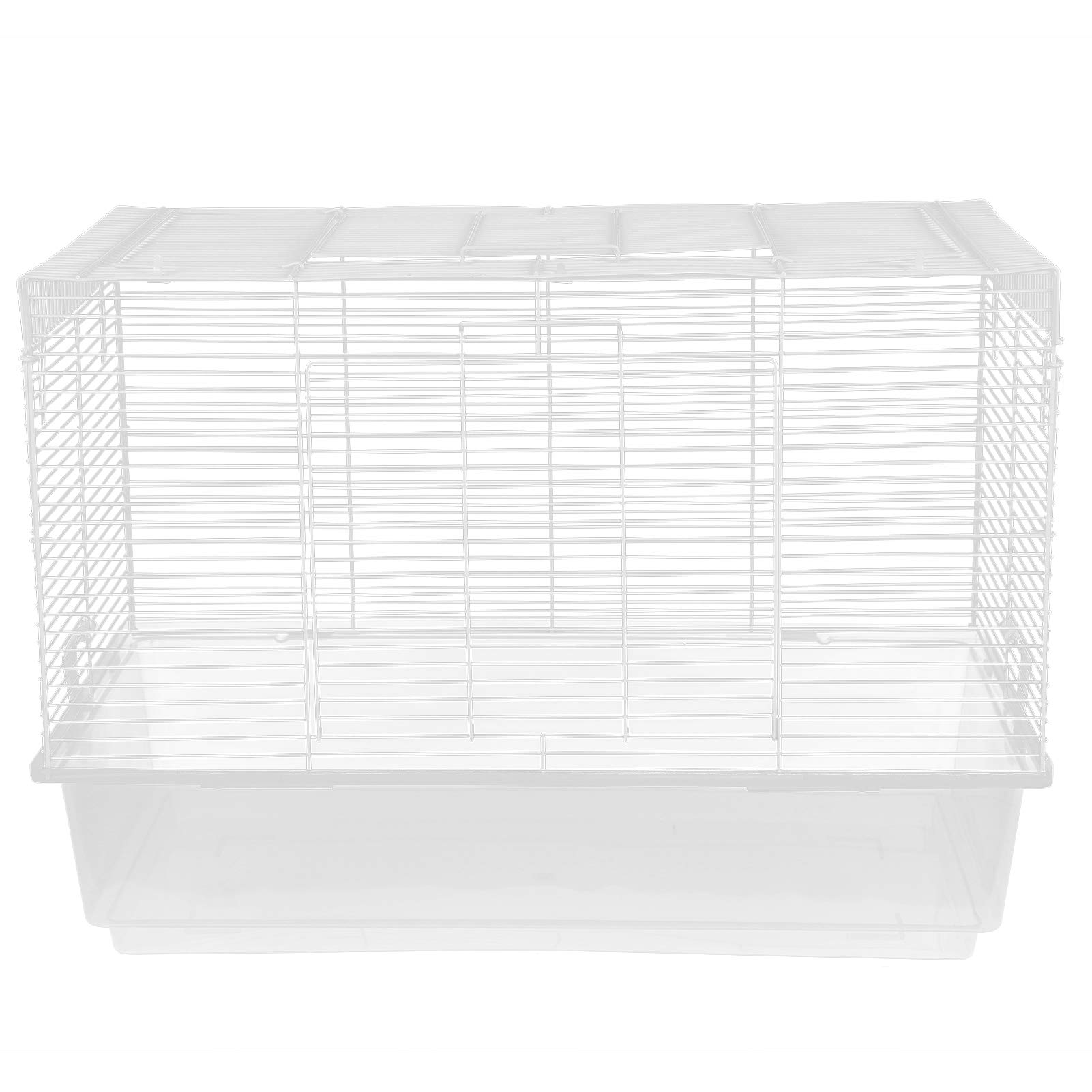 Hidyliu Gabbia Durevole per Piccoli Animali per Criceti, Conigli e Gatti - Ampio Spazio con Doppie Porte, Assemblaggio Fai-da-te, Base in Plastica Ad Alta Trasparenza (Grande)