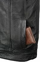 Vista 8 de Milwaukee Leather Chaleco de cuero premium para motociclista estilo club para hombre LKM SH