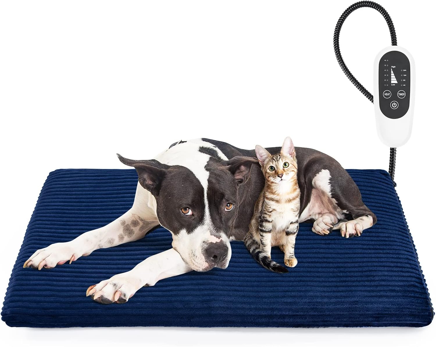 GASUR Heated Cat Bed, Waterproof Electric Pet Heating Pad for Dogs Cats with Timer, Dog Cat Bed for Winter with Temperature…