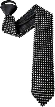 black glitter ties