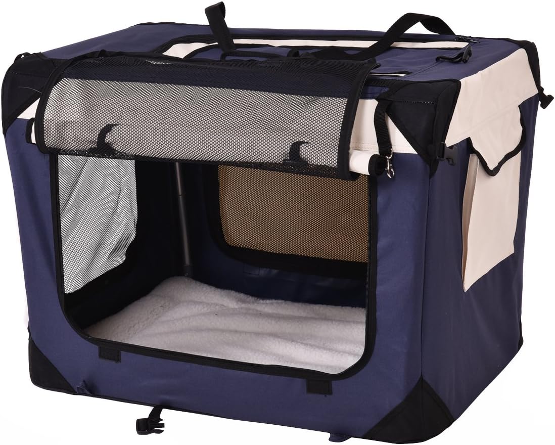 Giantex Pet Dog Carrier Portable House Soft Sided Cat Travel Crate Tote Bag Dog Crate Indoor & Outdoor Use 4 Sizes/ 4 ColorColor (L,…