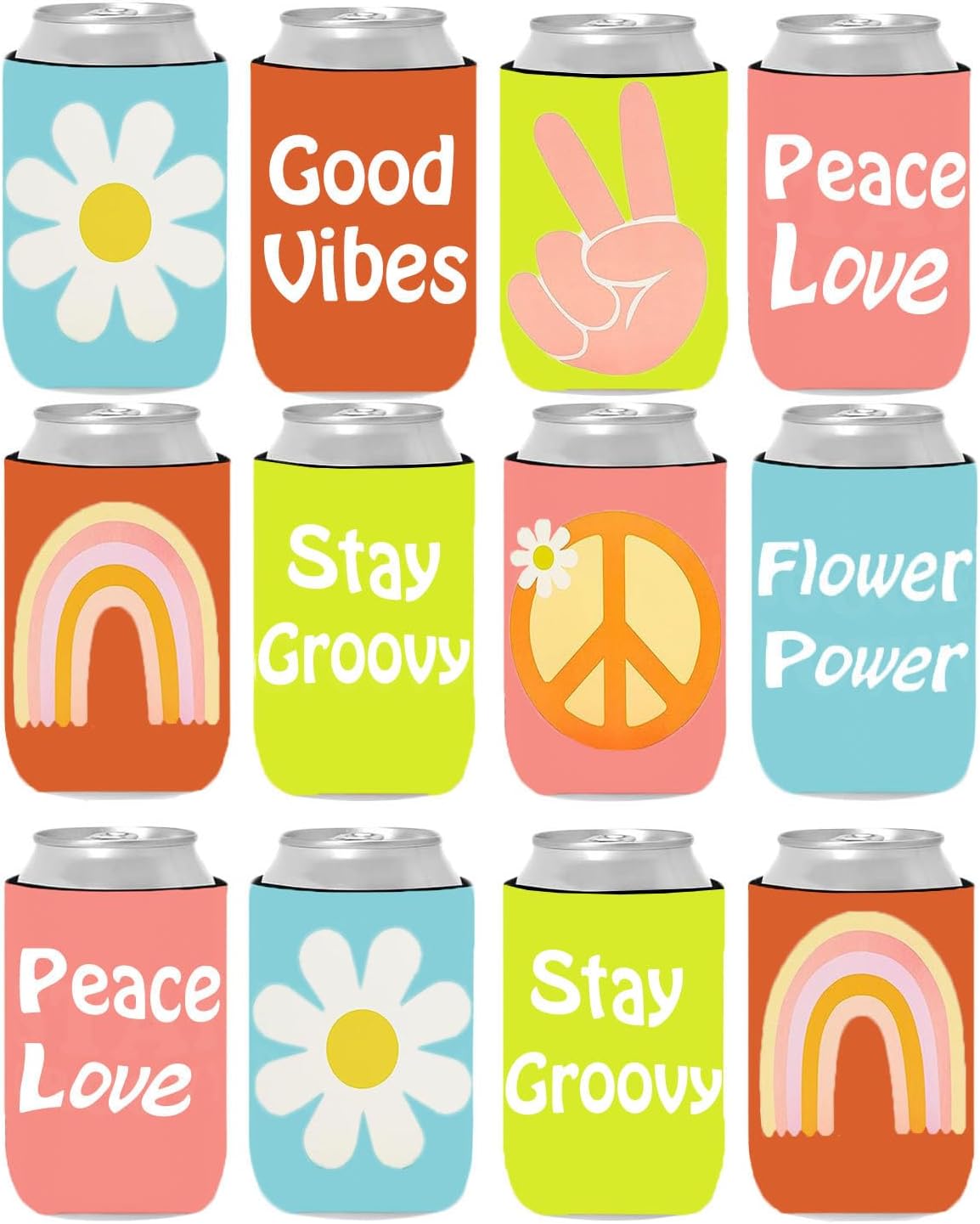 Groovy Party Decorations 12Pack Bachelorette Koozies Party