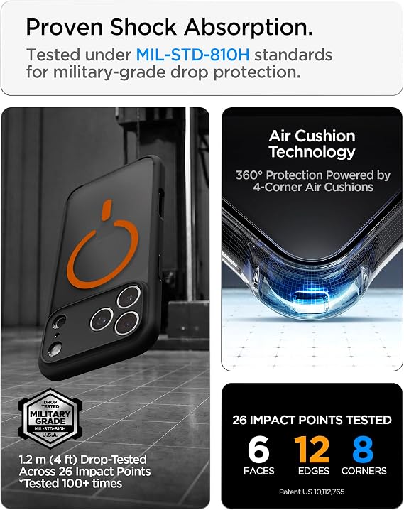 Spigen Ultra Hybrid MagFit for iPhone 17/18 Pro Max Case, Frost Orange
