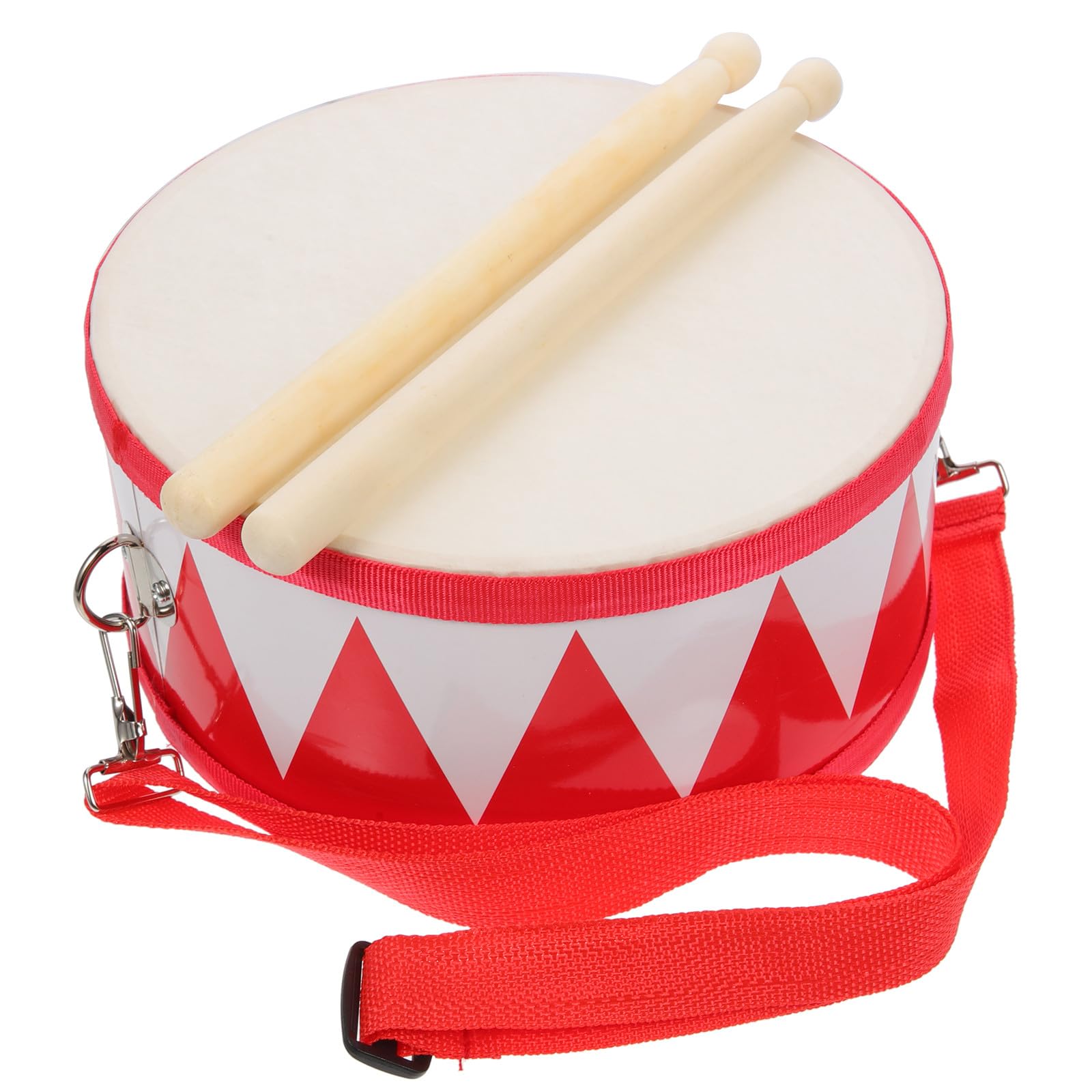 Kisangel 8 Inch Kids Snare Drum, Double-sided Marching Percussion Musical Instrument with 2 Drumsticks, Adjustable Strap Educational Sensory Toy for Toddler Children Birthday Christmas
