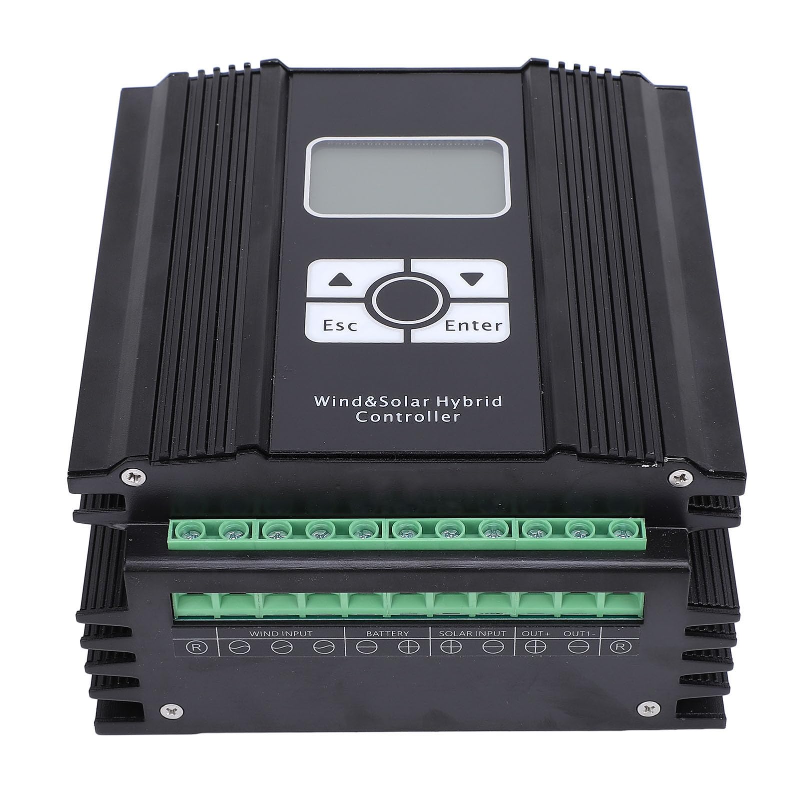 Bewinner Hybrydowy Kontroler ładowania MPPT o Mocy 400 W, Wyświetlacz LCD 48 V, Cyfrowy Inteligentny Regulator z ładowaniem Boost, Wyładowaniem PWM, Sterowaniem Oświetleniem (Wentylator 1000W)