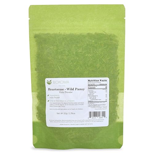 Miniatura 2 de Pure and Natural Biokoma Heartsease - Hierba seca salvaje de 1.76 onzas (1.76 onzas) en bolsa resellable a prueba de humedad