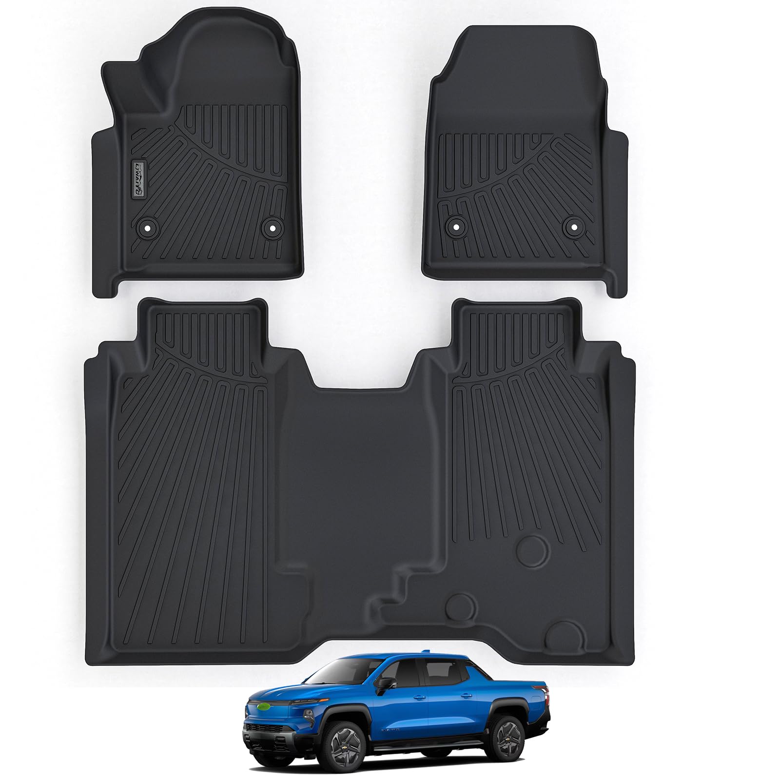 LJWAITO Floor Liners & Cargo Liners & Backrest Mat for 2016-2025 2026 Dodge Durango 6 Seats-2 Row Bucket Seat，TPE All Weather Protection Car Floor Mats with Trunk Mat Covering The Backrest — view 15