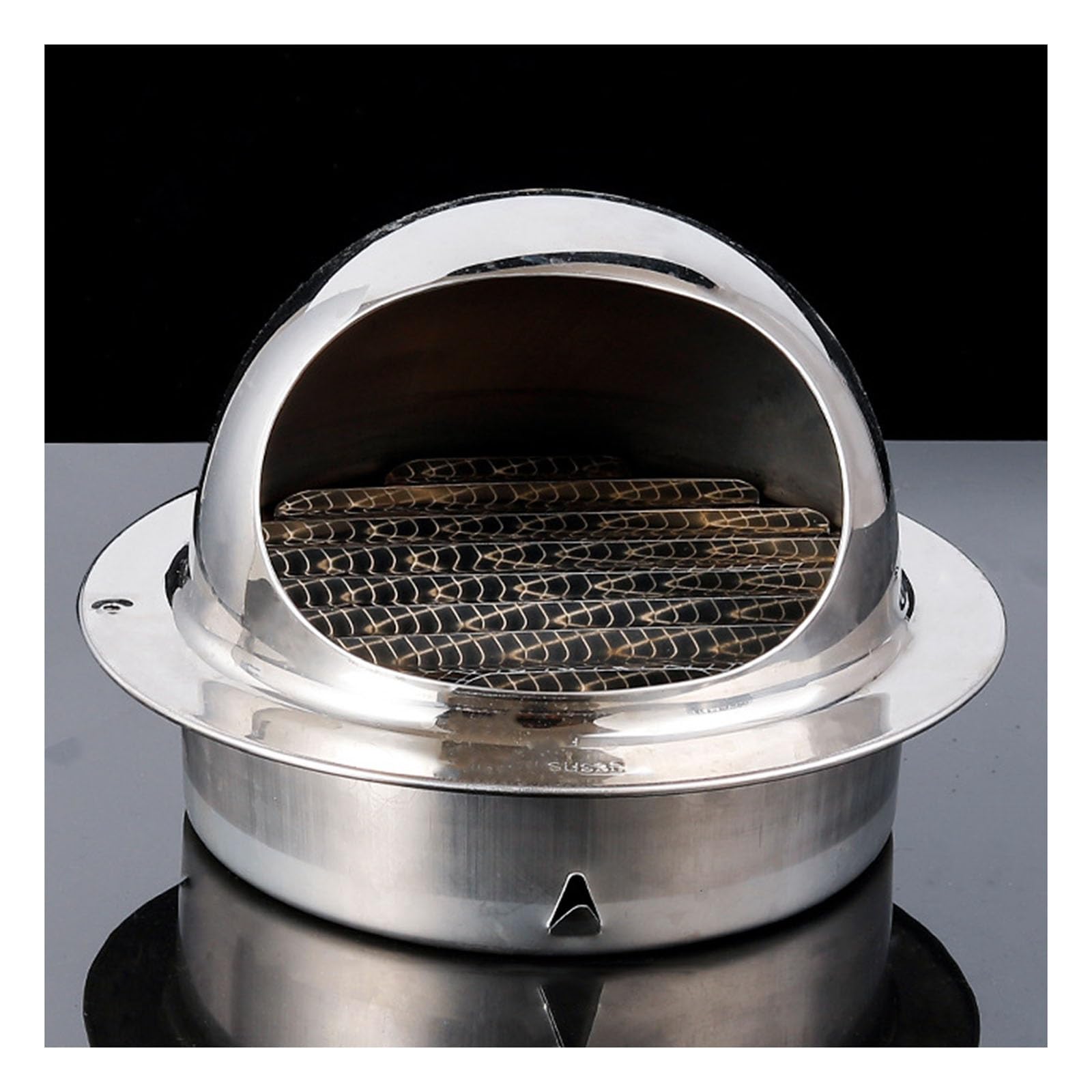 EJGMCNSGB Round Air Vent Outlet Cap Wall Air Ventilation Outlet Hood,Ventilation Cover,Wall Vent Round Air Vent Ventilation,Air Soffit Vents For Kitchen,With Gloves,110mm/4.33in